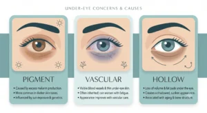 hree types of dark circles: pigment, vascular and hollowing
